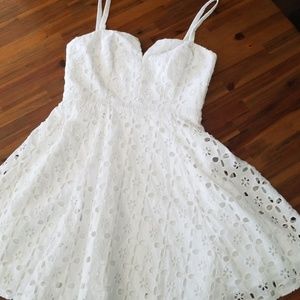 Milly of New York White Casual Dress